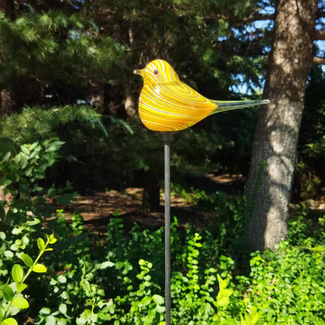 Wholesale Metal Solar Light Glass Garden Sticks Stakes With Murano