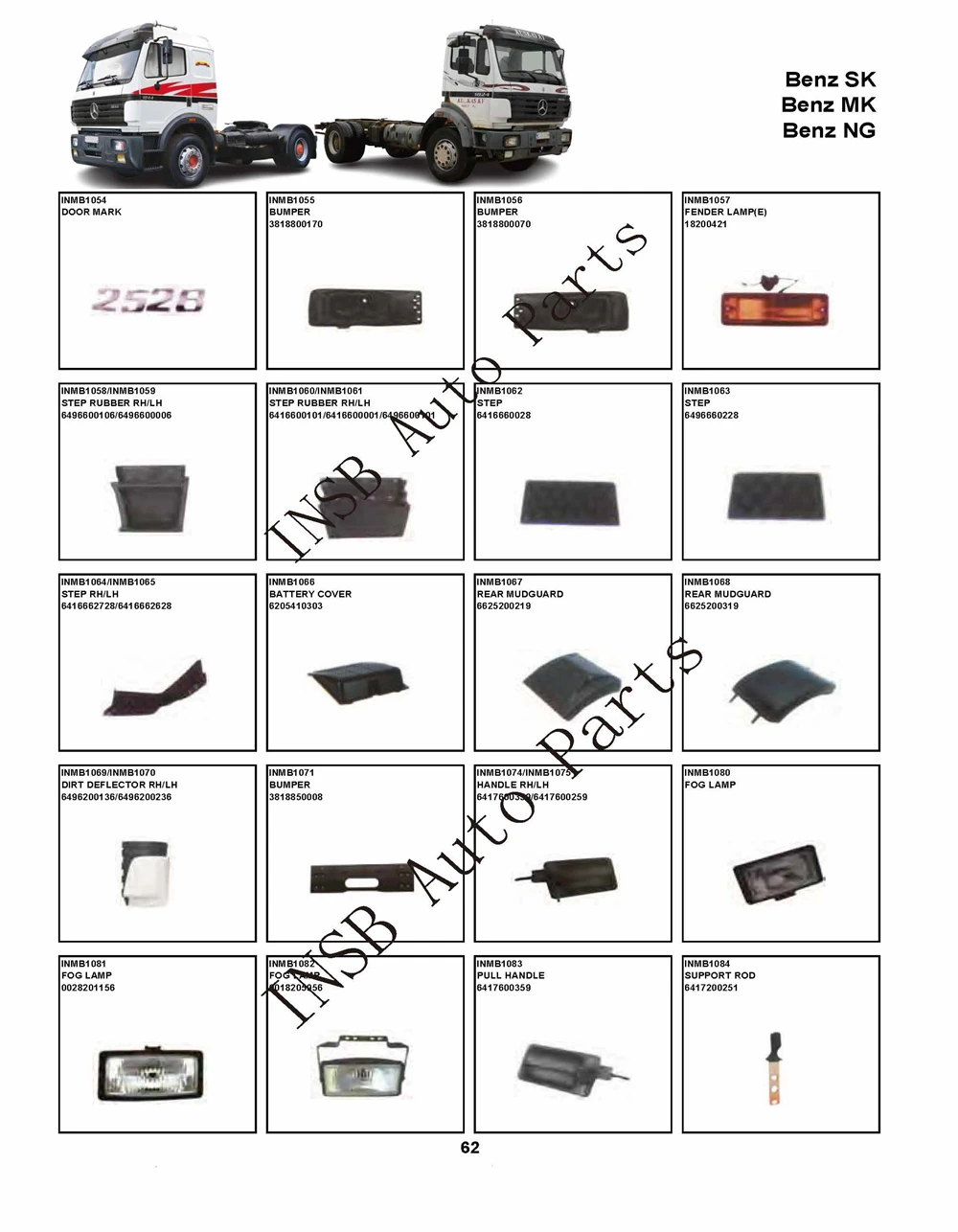 Panel Corner for Mercedes Benz SK MK NG Truck - INSB Auto Parts