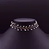 GN0224-5 Branch-shaped White Pearl Crystal Necklace