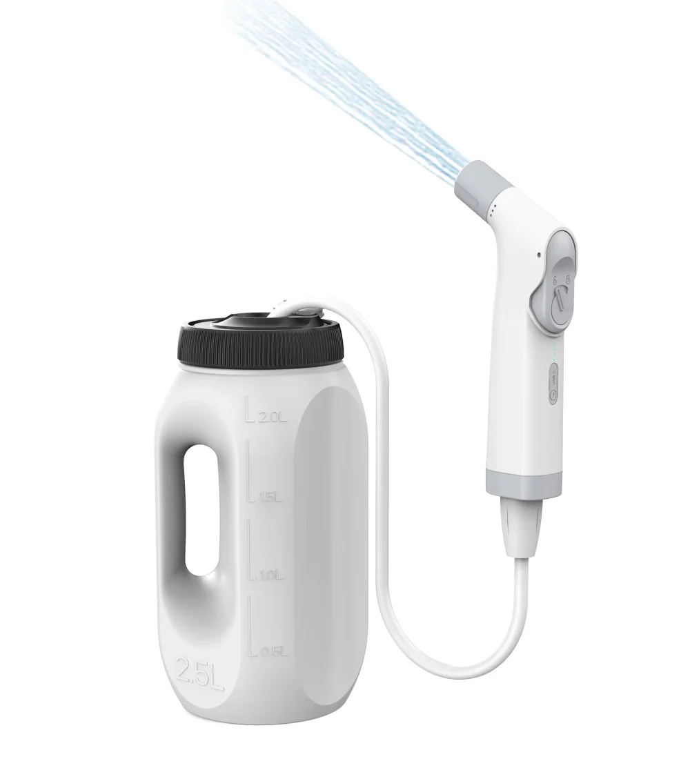 NEW Toilet Accessories Portable Shattaf Rechargeable High Pressure Travel Camping Shower Bidet Sprayer with Battery 1600mAh