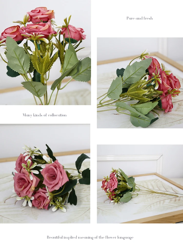 New Arrival Colorful Silk Large Artificial Flower Wholesale Artificial