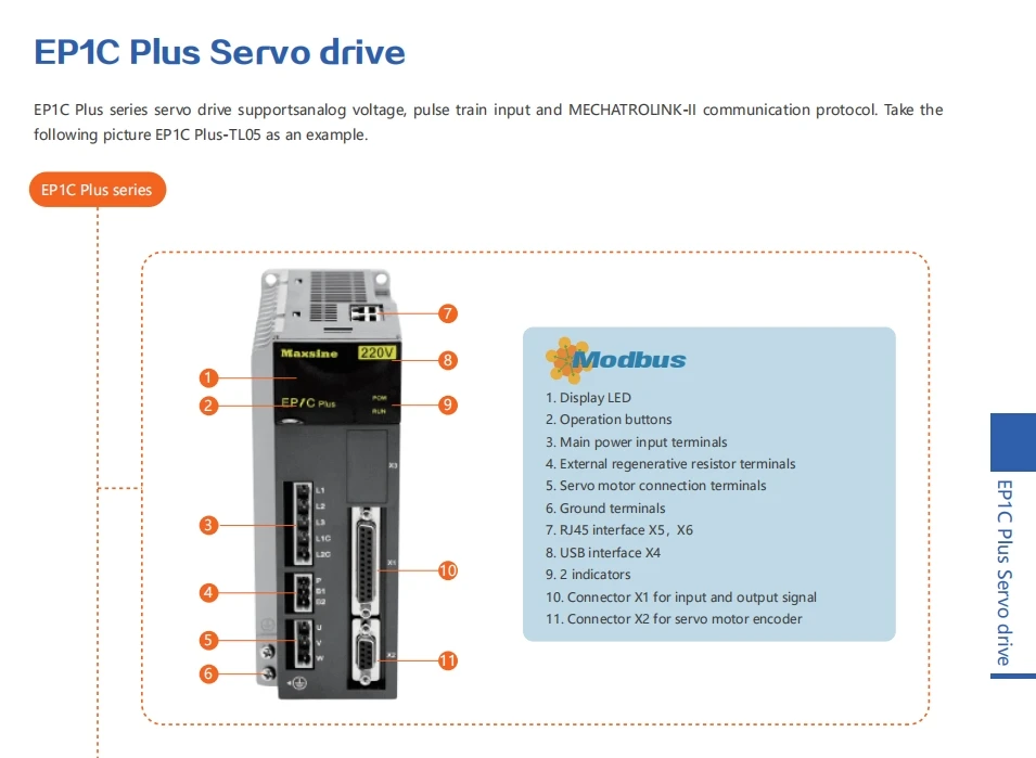 Maxsine EP1C Plus-Th20 Servo Drive - High Performance & Accuracy