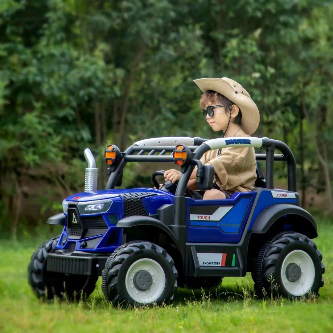 Article chaud 12V enfants tracteur électrique voiture tour en voiture pour enfants avec télécommande 3 couleurs Cool Gril et garçon