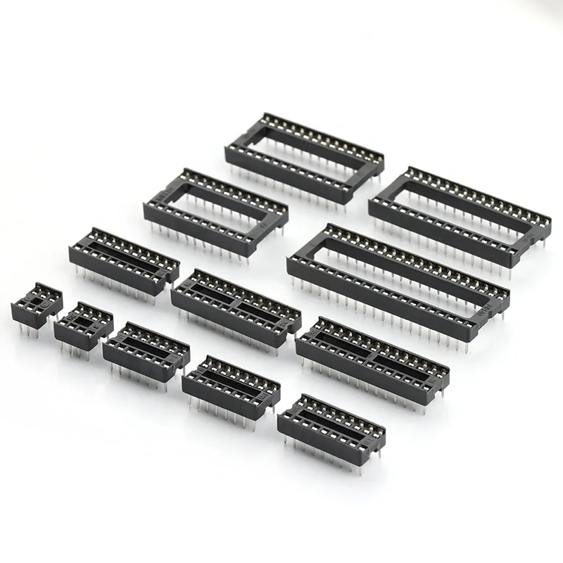 20pins Double Rows Ic Connector Vertical Dip 2*10pins 2.54mm Ic Socket