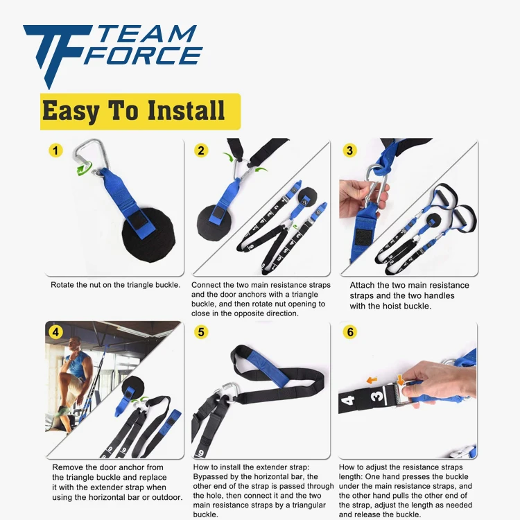 Набор регулируемых подвесных ремней для фитнеса домашний Тренировочный с дверным АНКЕРОМ