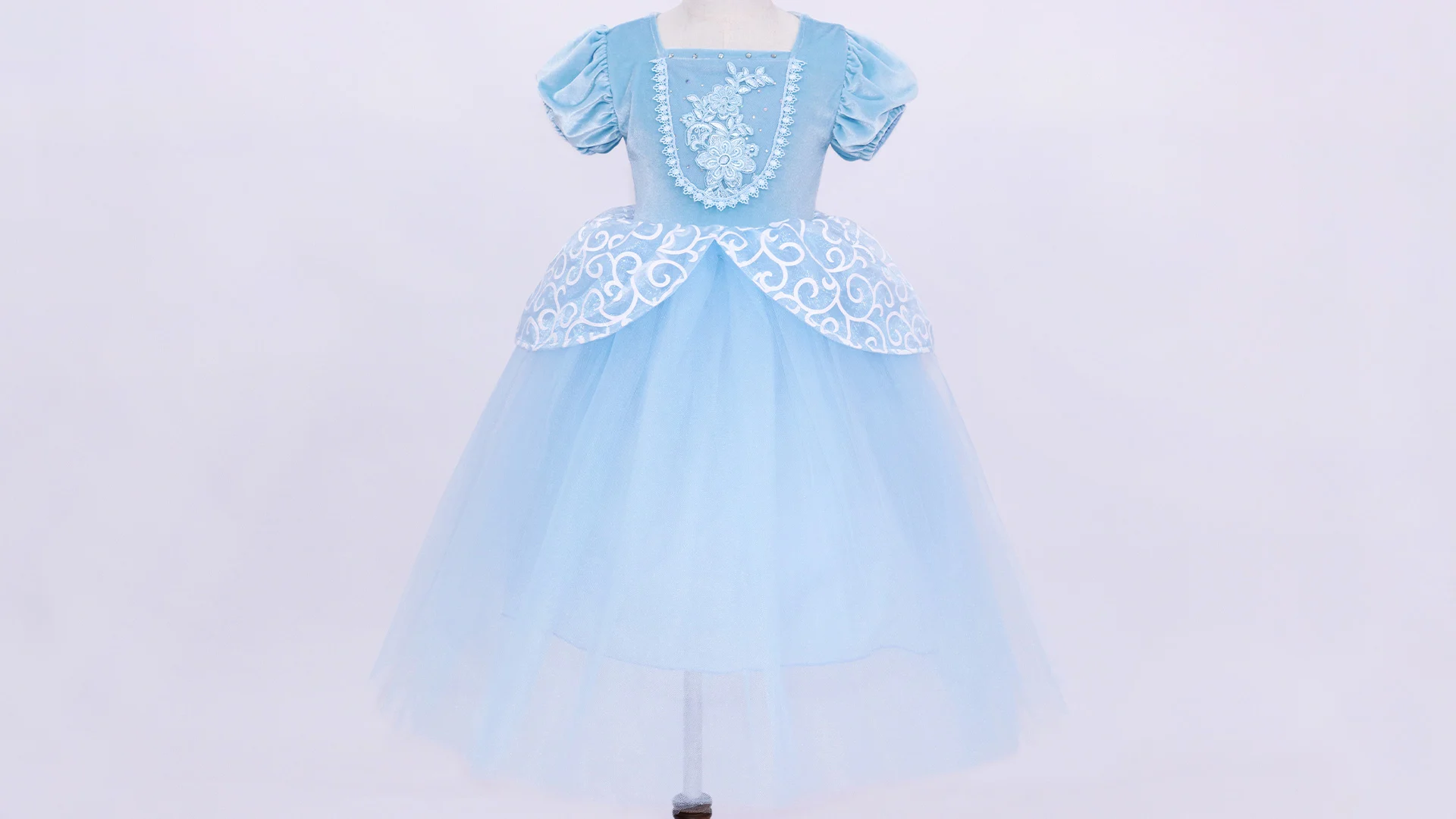 elsa party dress kids costume girl clothes BanKids Princess Fancy Costume Dress Up for Toddler Girls Costume with Wig,Crown,Wand,Gloves 3T-4T(D56)