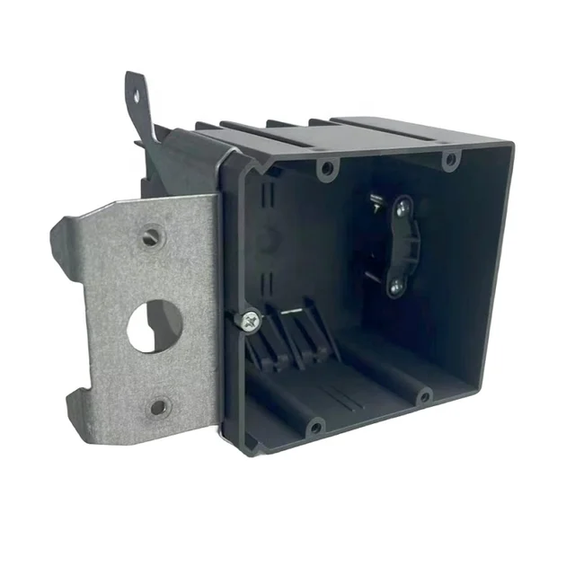 34 cu. in. PVC 2-Gang New Work Electrical Switch and Outlet Box with Adjustable Bracket
