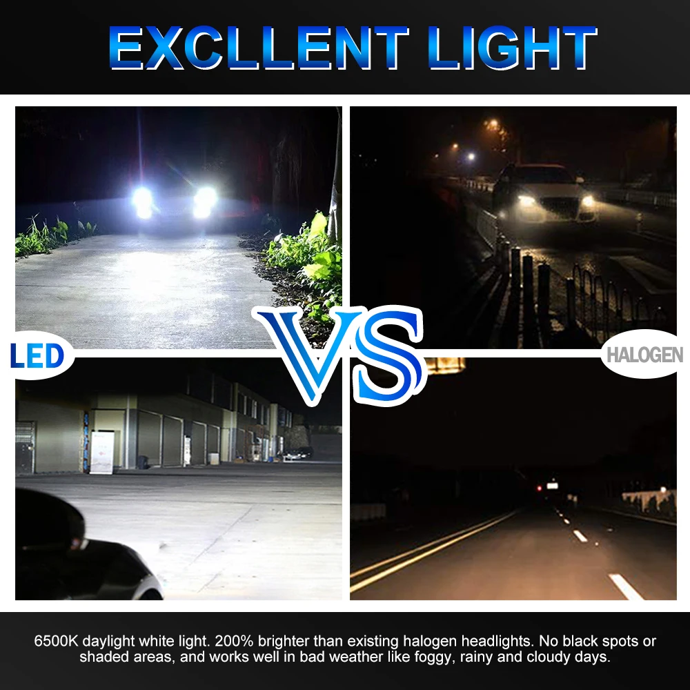 Waterproof C6 Led Auto Headlamp Bulb 6000k 8000k Car Light H4 H7 H11