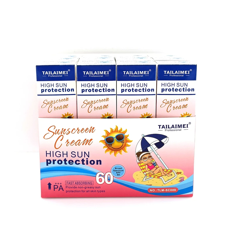 SC009 TAILAIMEI Spf 60 Suncream Protection Sun Protector Cream Block for Face Moisturizing Skin Care Organic Sun Screen Cream