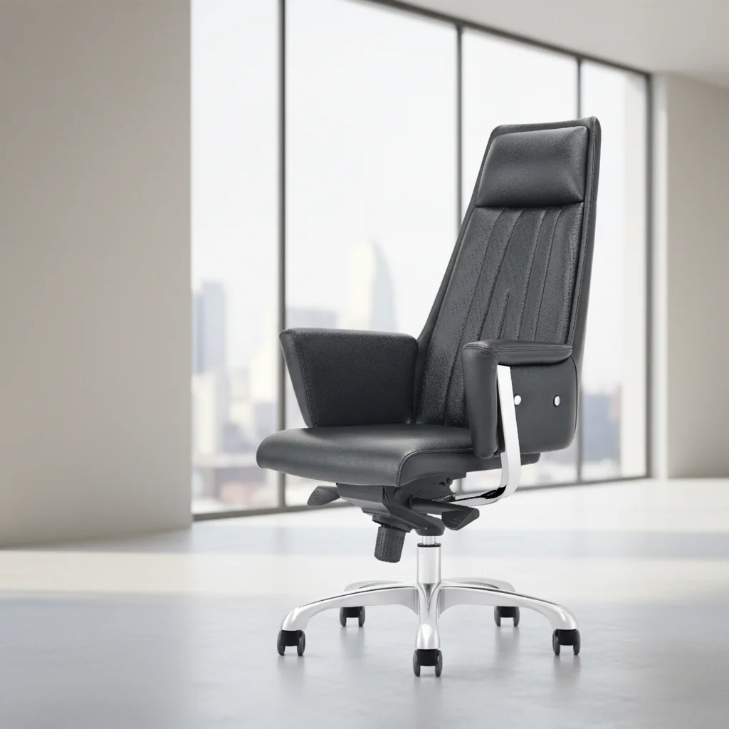 Luxury Leather Executive Office Chair with Ergonomic Design Modern Tilt Function and Adjustable Height 2