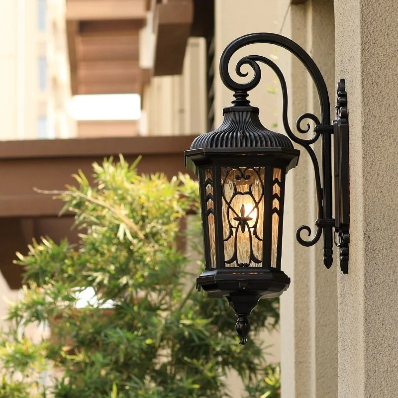 Dış Mekân Duvar Lambası, IP55 Derecelendirilmiş Su Geçirmez Bahçe, Teras, Villa, Koridor, Avlu ve Balkon İçin Amerikan Tarzı, 5 Yıl Garantili Dış Duvar Lambası