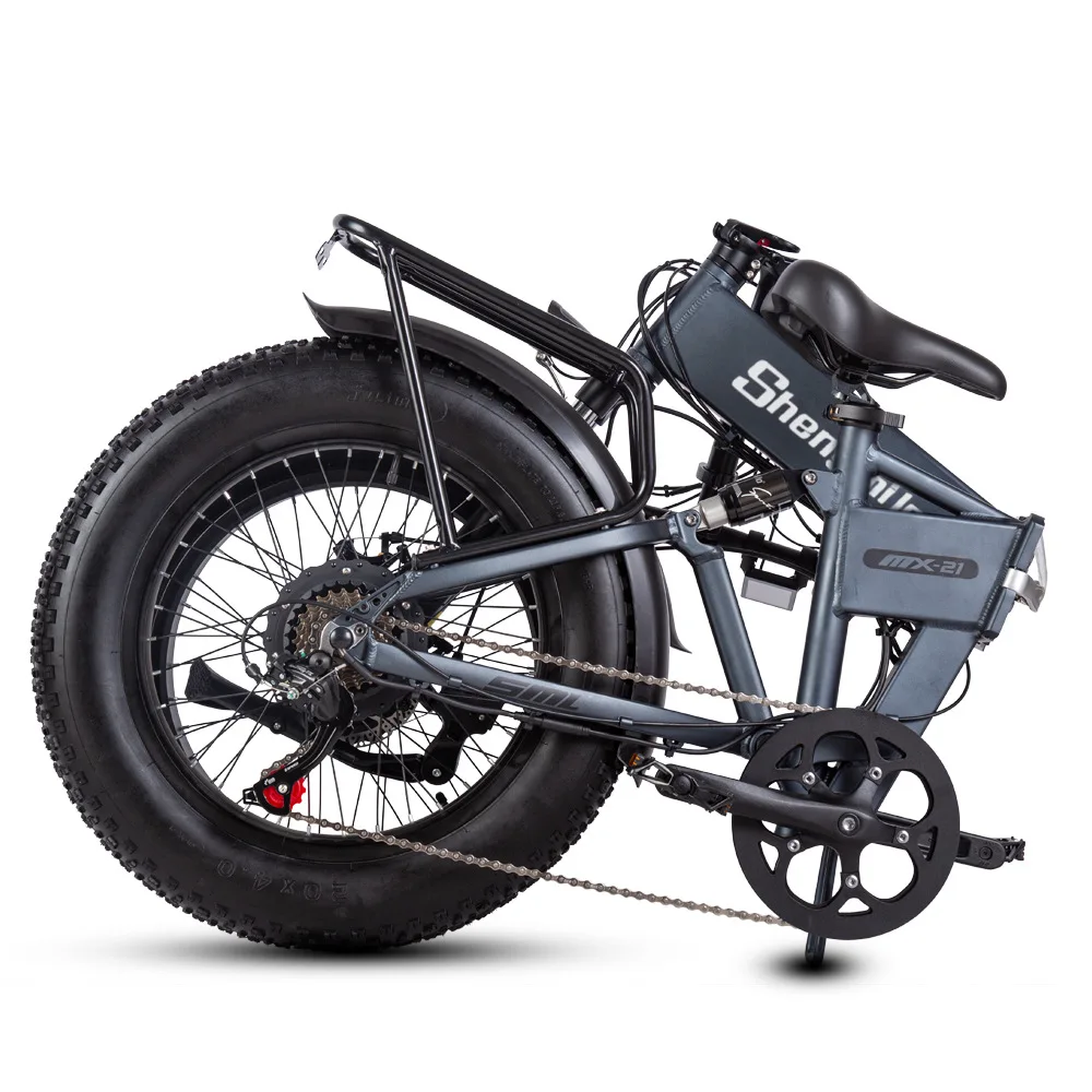 SHENGMILO MX-21 Electric Bike - 48V, 15AH, 7 Speed, V Brakes