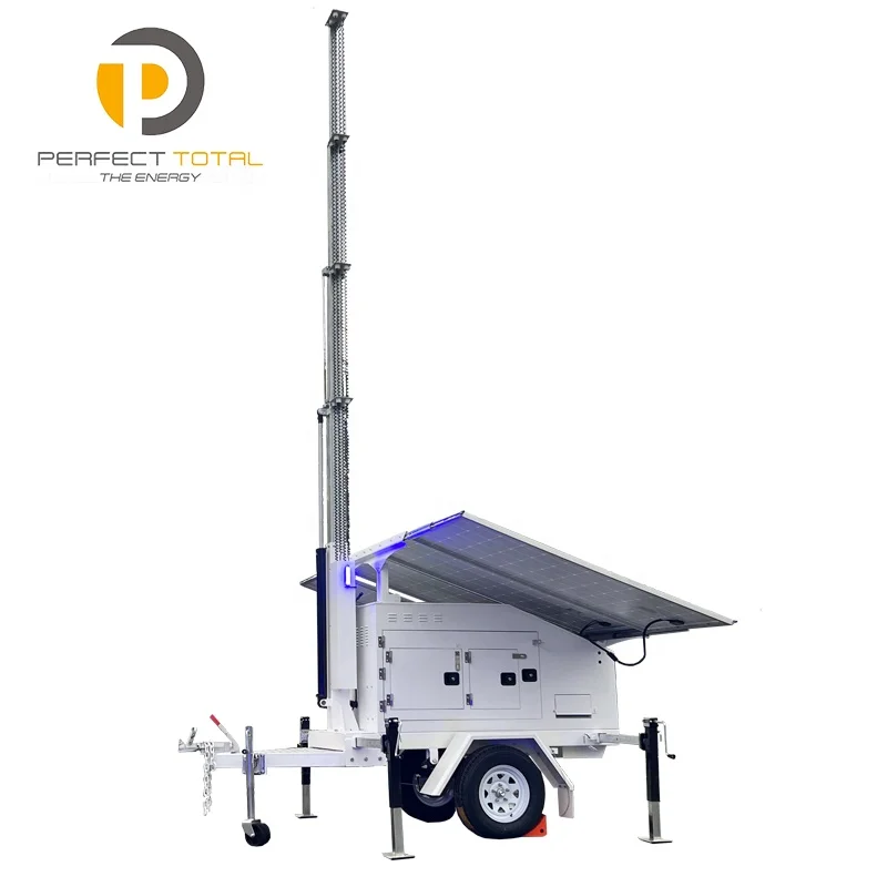 Portable Surveillance System Solution Mobile CCTV Trailer