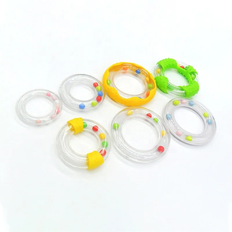 Pet Toy Accessories Flat Rattle Discs Plastic Rattle Insert Pet Toy Baby Rattle Ball Noise Maker for Baby Toys