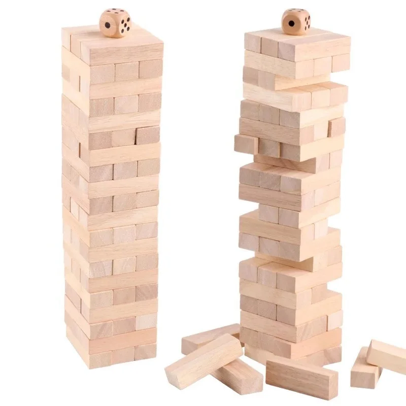 New Timber Tower Wood Block Stacking Game Classic Wooden Blocks For Building Toppling And Tumbling Games - Buy Wood Block Stacking Game,Wooden Blocks For Building Toppling And Tumbling Games,Building Blocks Toy Product