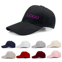 100% COTTON  CUSTOM LOGO  UNISEX PEAKED  BASEBALL CAP LOW MOQ 2PCS