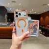 Orange + Transparent Magnetic Card Holder