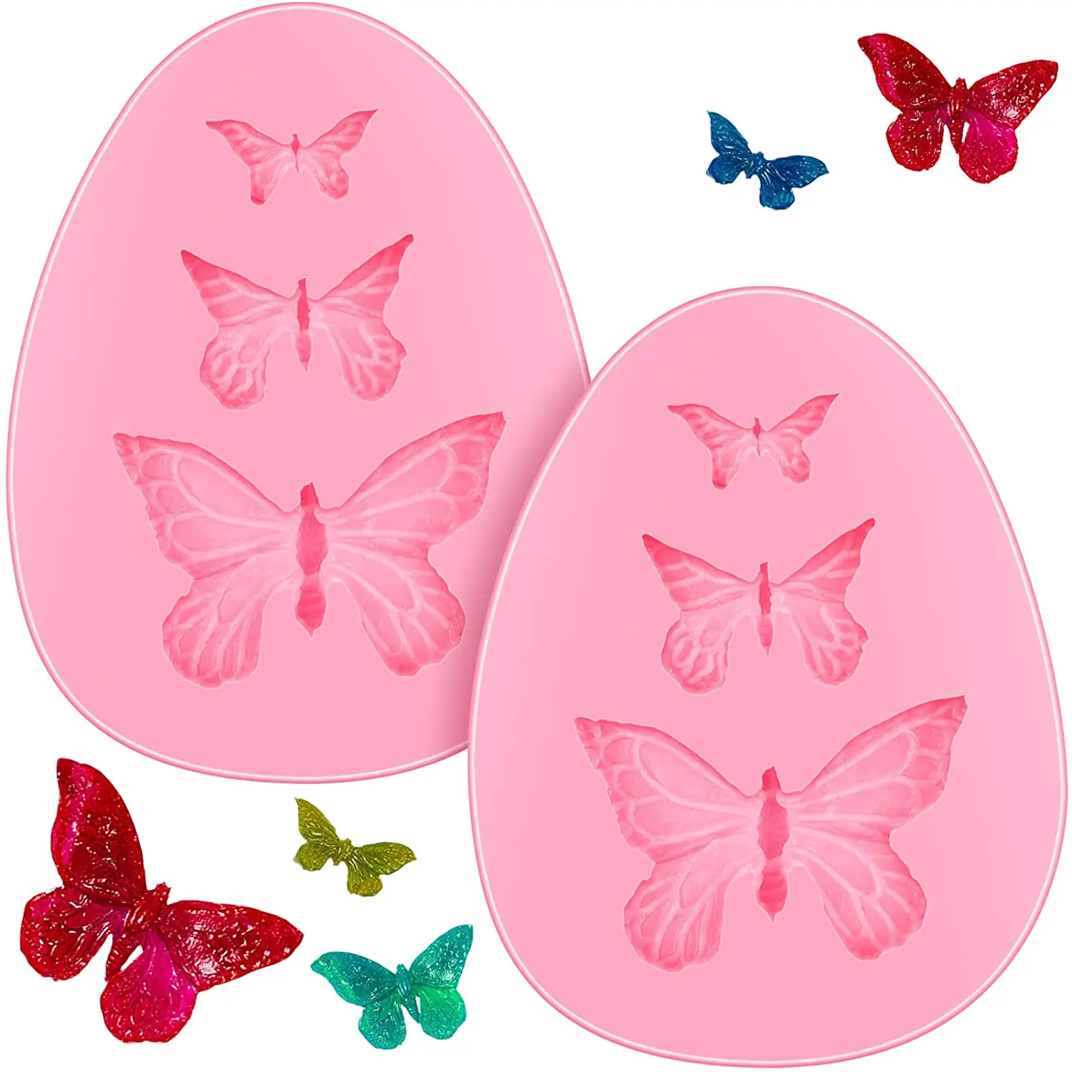 diseño de mariposas Molde de silicona con forma de mariposa para fondant de chocolate o pasteles 