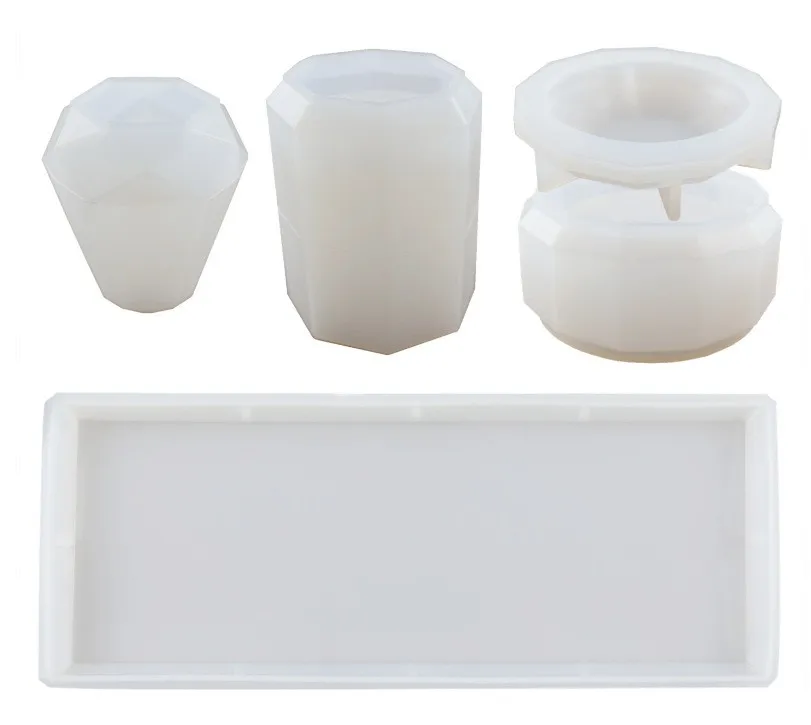 mirror surface high quality silicon mold for pen holder storage box an for resin art molds for epoxy resin