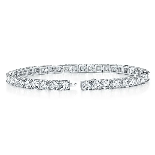 Ruizuan Moissanite Tennis Bracelet 4mm 5mm Moissanite-hip-hop-jewelry Fine Jewelry Moissanite S925 Sterling Silver