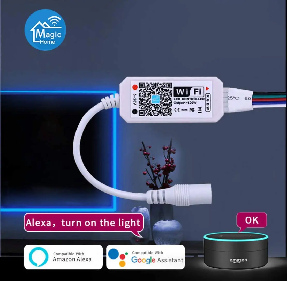 Magic Home Smart Wifi Led Controller RGB RGBW Invoice Alexa Google  Assistant Ios / Android Smart Phone App Led Controller - Buy Magic Home  Smart Wifi Led Controller RGB RGBW Invoice Alexa