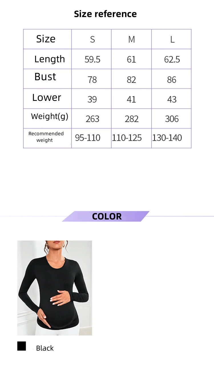 product high quality seamless high stretch maternity clothing sports tops casual style solid color long sleeve t shirt pregnant woman-54