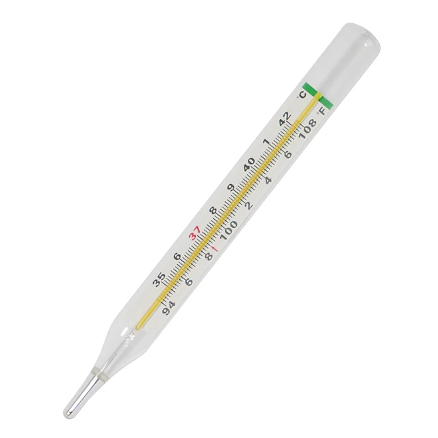 Thermometer Mercury Free Double Celsius y Fahrenheit Mercury-Free Liquid-In-Glass Thermometer Mercury Free Thermometers