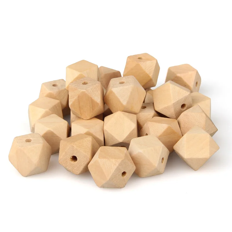 Decorative Natural Baby Teething Wood Beads Garland Wooden Beads for Jewelry Making