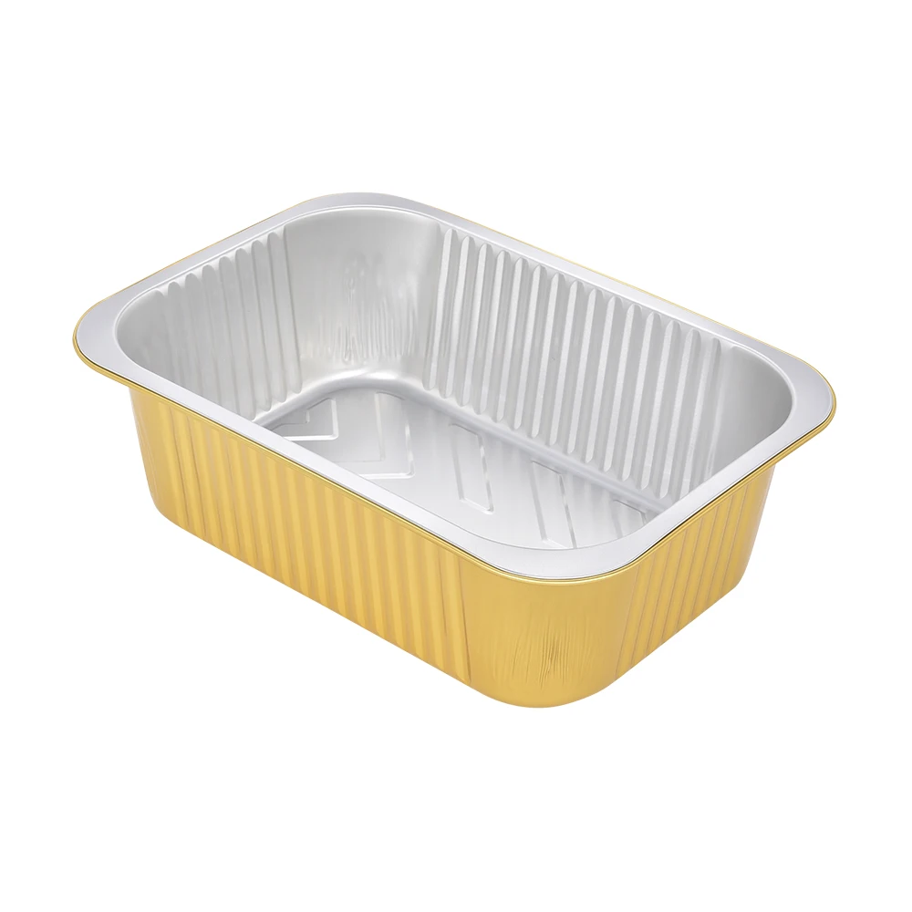 C3300 111oz 3300ml Gold Aluminum Foil Container Food Grade Disposable Catering Pan for Cooking & Baking for Packaging