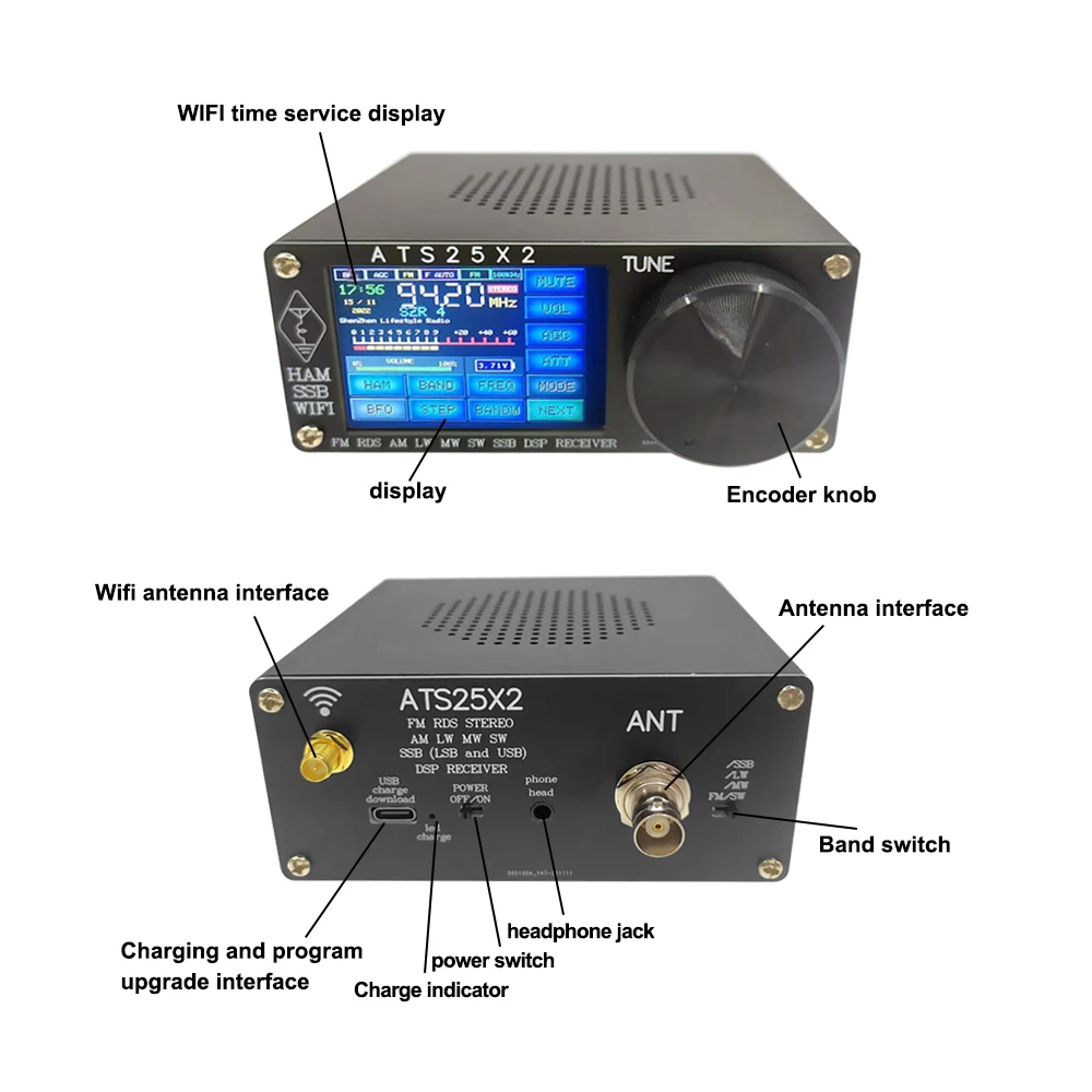ANYSECU ATS-20 + récepteur radio toutes bandes FM AM (MW & SW) SSB