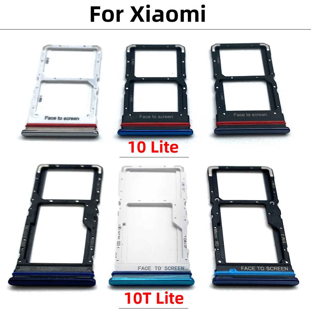 Tiroir Carte SIM Double Pour Xiaomi Mi 10T Pro 5G - Noir - Pièce De Rechange