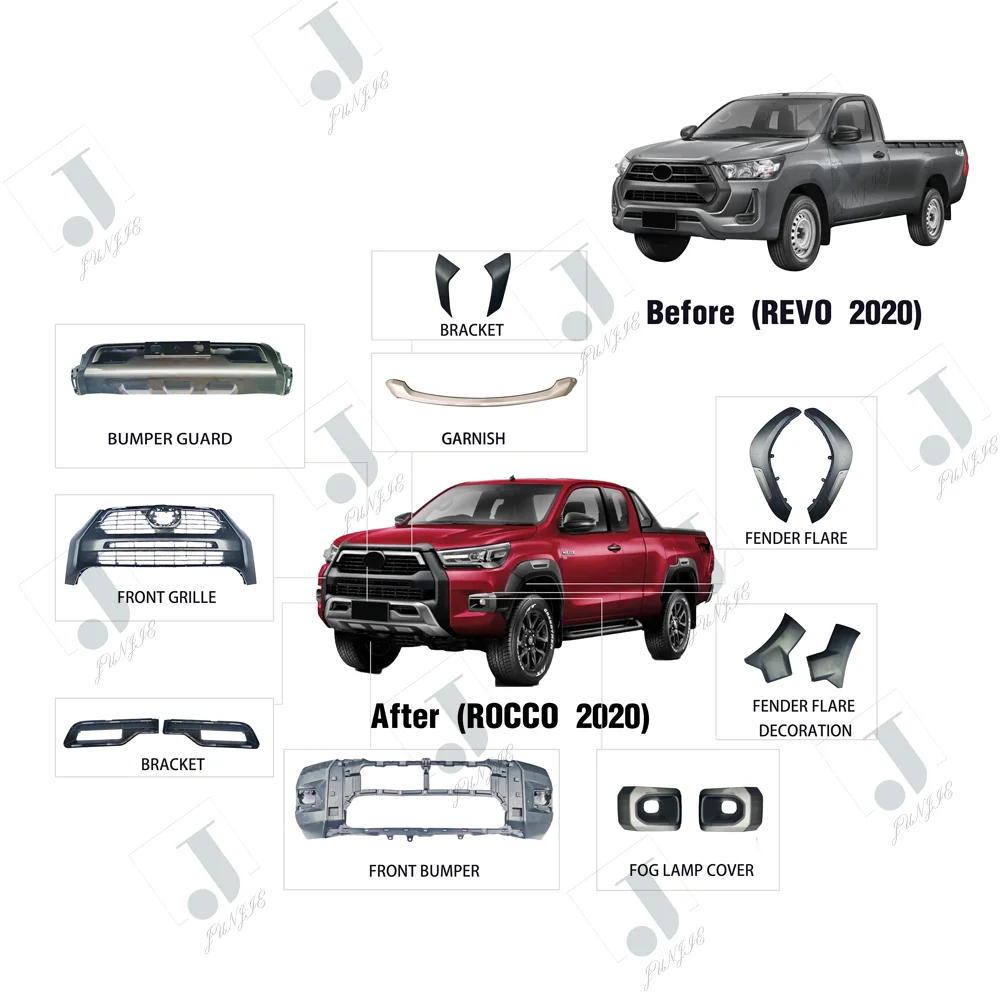 Source Pickup accessories body kit toyota new revo upgrade to new rocco 2020 on m.alibaba.com