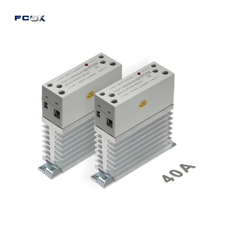 FCGK din rail mount ssr relay solid state slim relay dc-ac 40a relay ...