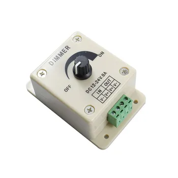 DC12-24V 8A Manual knob dimmer switch delay off spotlight brightness  led mono dimming controller for single color strip