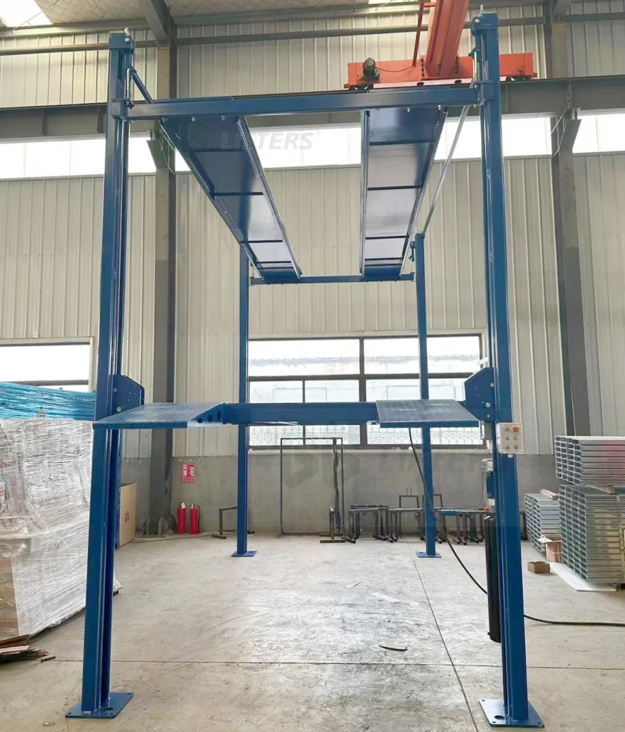 3 Levels Parking Lift Vertical Garage Storage Equipment Four Post ...