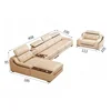 Simple + double + table d'appoint haut-parleur + unité double accoudoir