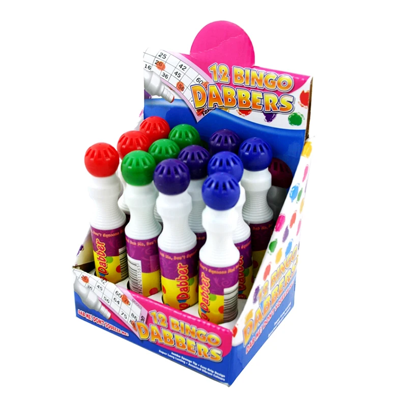 25 Pennarelli Feltro Per Bingo – Colore Rosso Vibrante, Punta In Feltro, Facili Da Impugnare, Confezione Per Sale Bingo E Feste