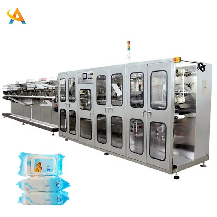 Fully Automatic High Speed 120 Wet Wipes Per Minute Packaging Machine Single Wipes Machine