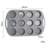 Two-tone 12-cup Large Silicone Muffin Pan