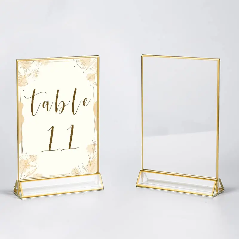 6 Pack Double Sided Acrylic Sign Holder Table Menu Display Stand ...