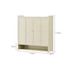 Beige de cuatro puertas, 116 cm de largo x 35 cm de ancho x 115 cm de alto