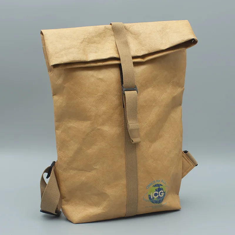 Vintage DuPont Paper Backpack Custom Washable Kraft Paper Backpack DuPont Paper Bag Custom Printing logo