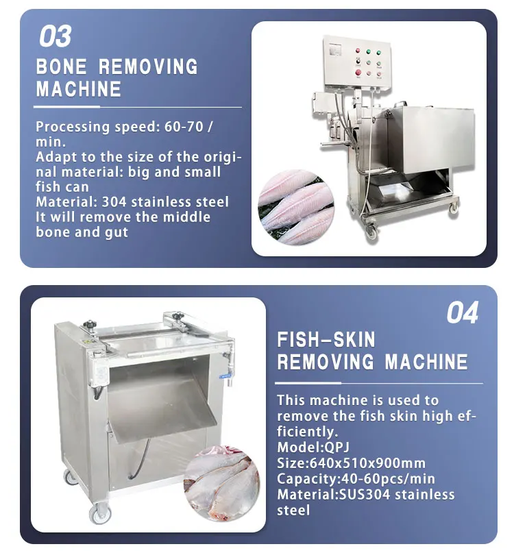 TCA High Quality Automatic  Fish Cleaning Descaling Fillet Processing Line Making Machine for Catfish Fish Red Snapper Tuna Fish