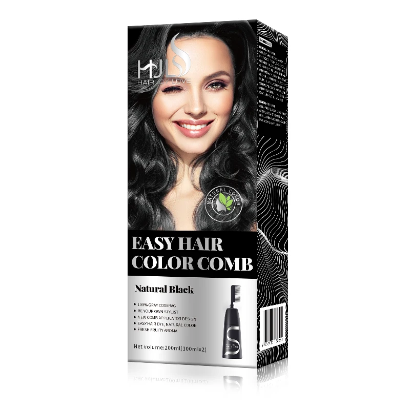 China Manufacturers Permanent Hair Color Cream Comb Professional Fruity Aroma Black Organic Hair Dye for Salon