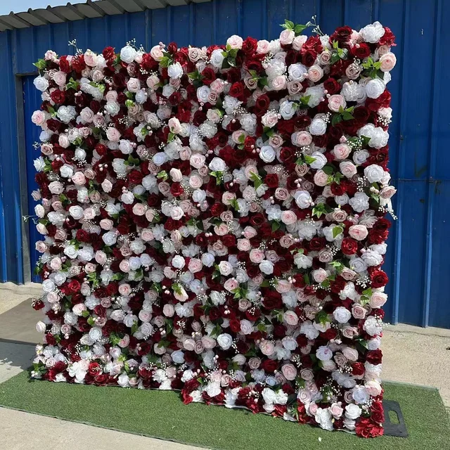 High quality flower wall artificial flower arrangement for shopping mall window decoration wedding decor