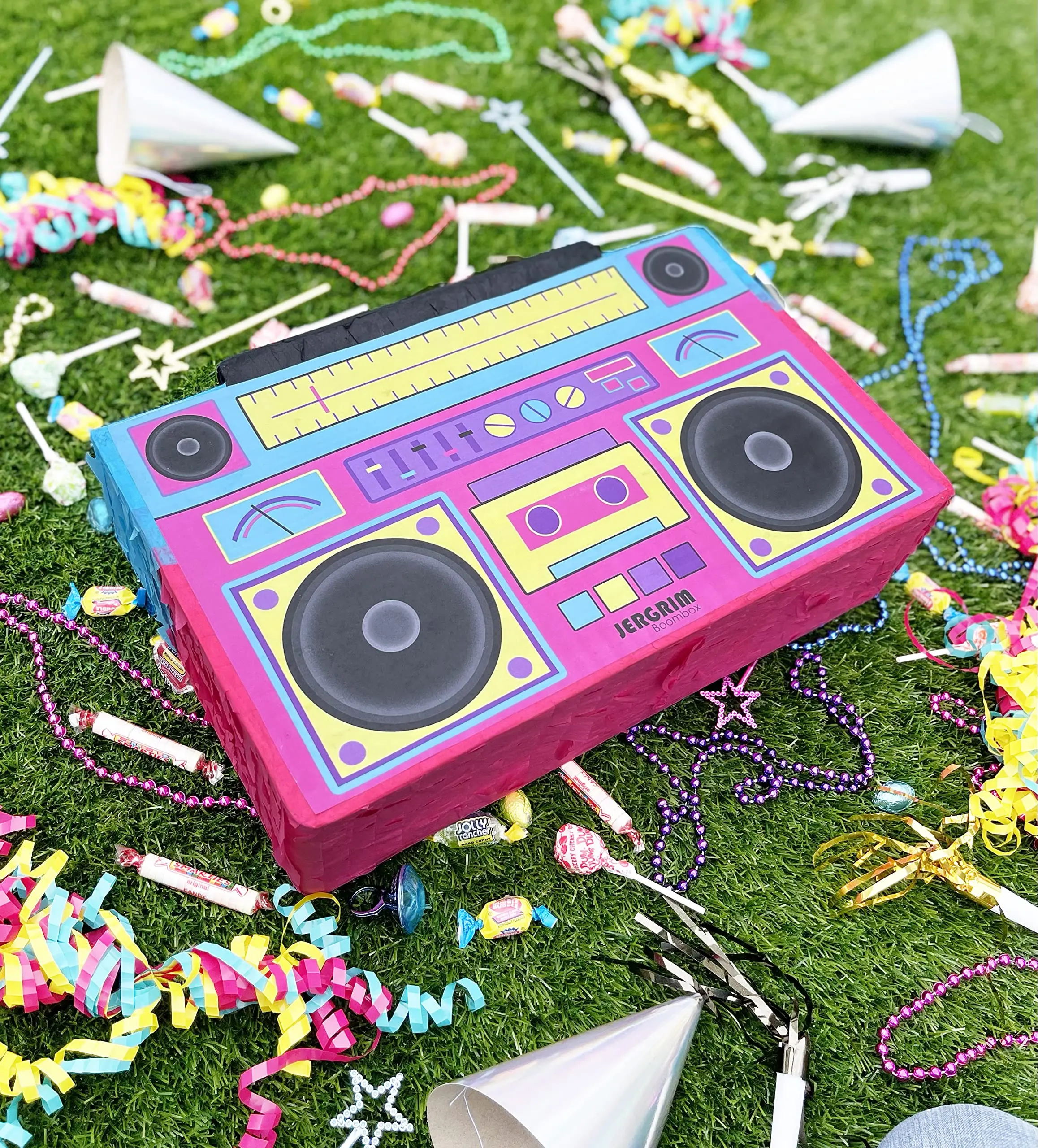 Boombox Pinata - 80s And 90s Theme Party Decorations, Hip Hop Retro Birthday Supplies 165x128x3 In 90s Party Decorations Boom Box Decor Pinata 460576103259684868