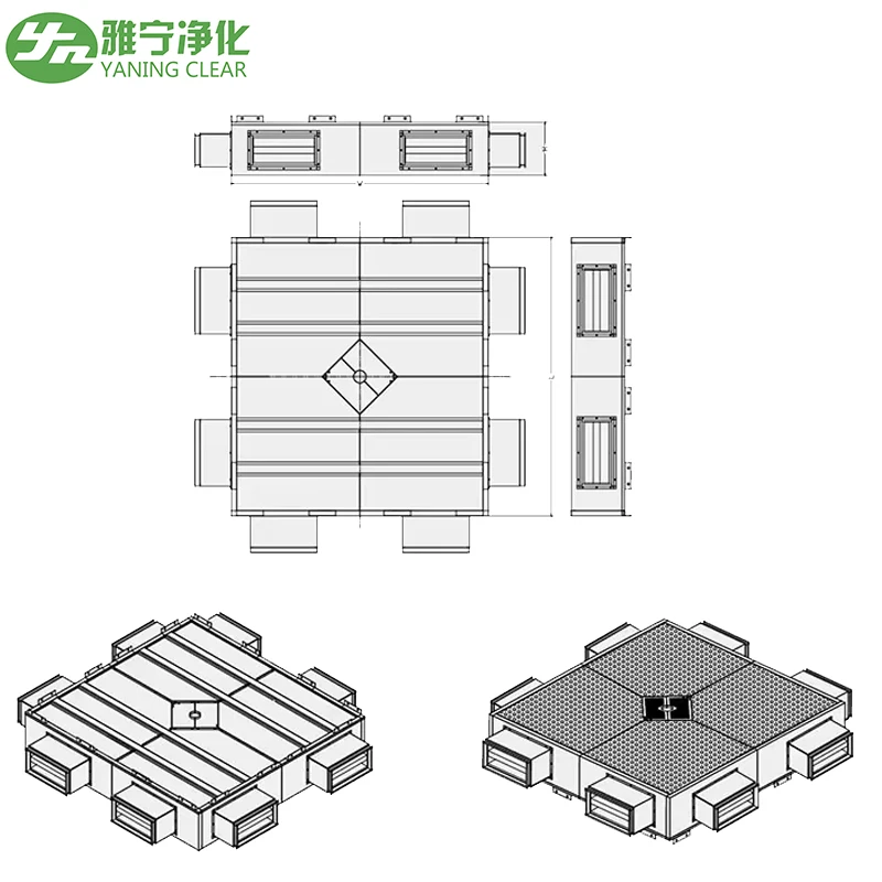 Hepa Ceiling Module Laminar Air Cleaning Equipment 100 Class Air Laminar Flow Ceiling for Hospital Theater