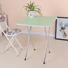 Mesa cuadrada verde fluorescente, 60x60-70cm de alto