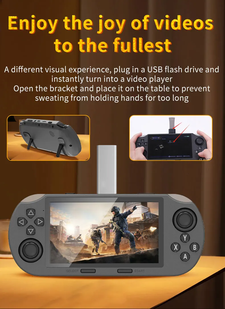 4.5 Inch IPS Screen Handheld Game Console with 20000 Games Retro Game Console Handheld for Kids