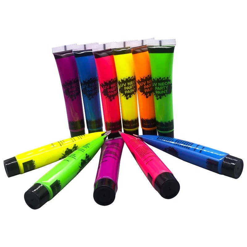 25ml Uv Neon Face Paint Tube Glow In The Dark Face Body Paint Or